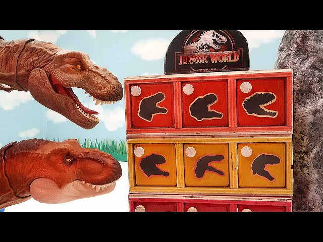 Dinosaurs In Mystery BOX! Tyrannosaurus, Indominus Rex class=