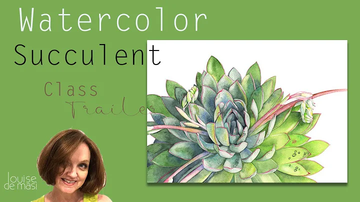 How to paint a Succulent in Watercolor - Class Trailer