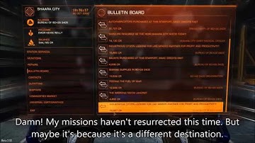 Elite: Dangerous beta 3.02 - disappearing mission bug