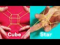 輪ゴム あやとり 立方体や星の作り方 Rubber Band Cat's Cradle