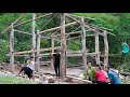 Neighbors Come to Help Complete the Wooden House Frame | Farmer Family