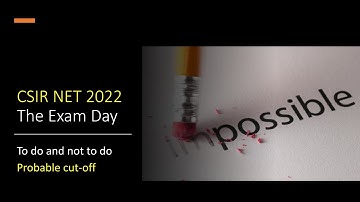 CSIR NET 2022 Exam day Josh {Subscribe channel 👍🌿}