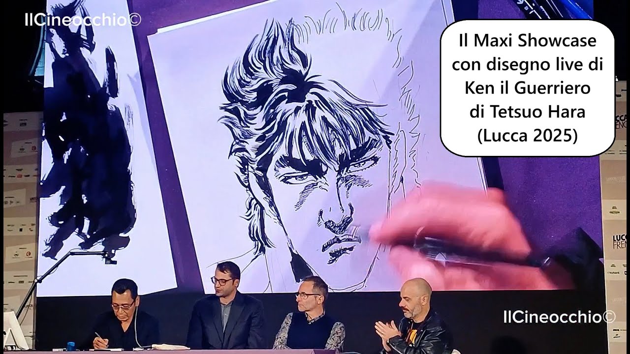 Tetsuo Hara disegna live Ken il Guerriero / Hokuto no Ken (Lucca 2025)