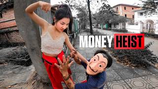 MONEY HEIST PARKOUR || ESCAPE ANGRY GIRL 😡 (Epic Parkour POV)