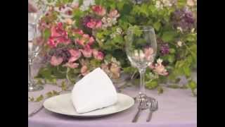 Table Linen Inspiration: Lavender and Silver Spring Theme