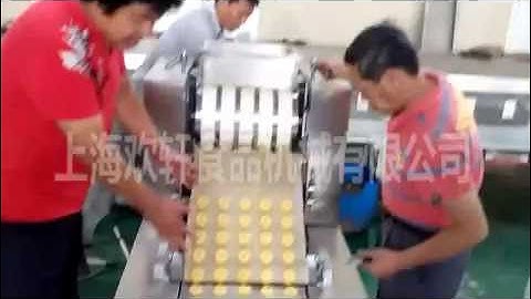 video of HX 400 walnut biscuit machine