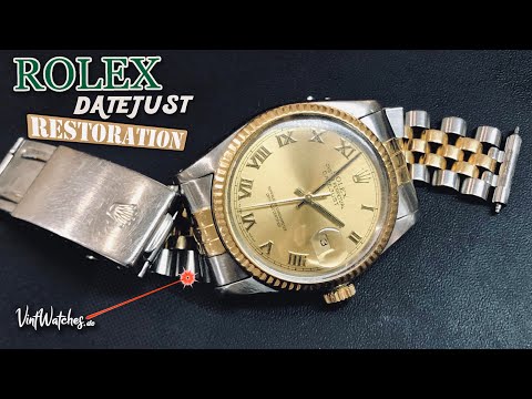 Restoration of a Rolex Datejust 16013 - Jubilee Stretchrepair & Case Restoration