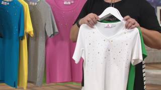 Quacker Factory Set of Two Stars and Studs Short Sleeve T-shirts on QVC