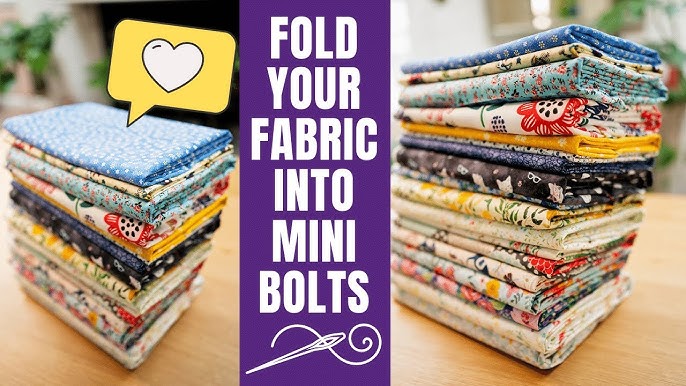 How to store fabric yardage on comic book boards to create mini bolts! 