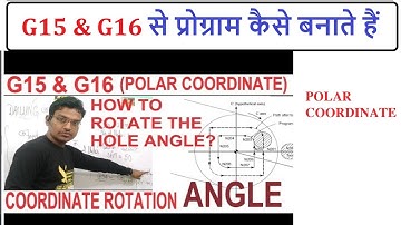 cnc programming || polar coordinate rotation || g15  and  g16 cnc code || g16 cnc code