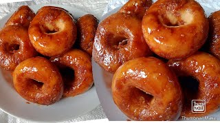 Resep Donat Gula Merah tanpa telur,pakai takaran sendok