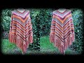 Easy Crochet Poncho - Autumn Stripes - Bag O Day Crochet Tutorial #623