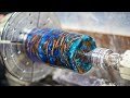 Woodturning: Making An Ocean Inspired Epoxy Resin Coffee Mug (4k)