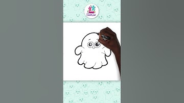 How To Draw a Halloween Ghost #shorts #howto #drawing #kidsvideo #hooplakidz #chikiart
