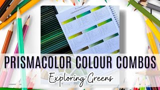 Prismacolor Colour Combinations: Exploring Greens #adultcoloring