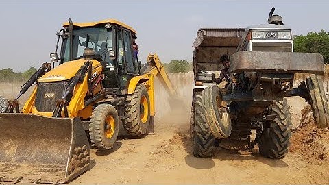 Eicher 380 Super Plus Tractor With Overloaded Trolley By Jcb 3dx | JCB | All about Tractors and Jcb