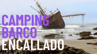 The best place for camping and visiting the ghost ship, Ensenada, Saldamando beach, a stranded ship