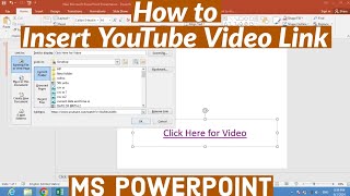 How to Insert YouTube Video Link in PowerPoint Presentation | How to Embed YouTube Video Link in Ppt