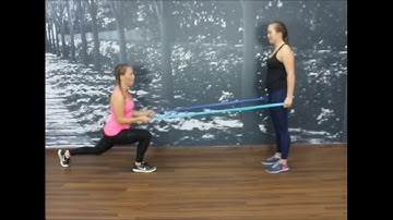 Partner reverse lunge tricep kickback