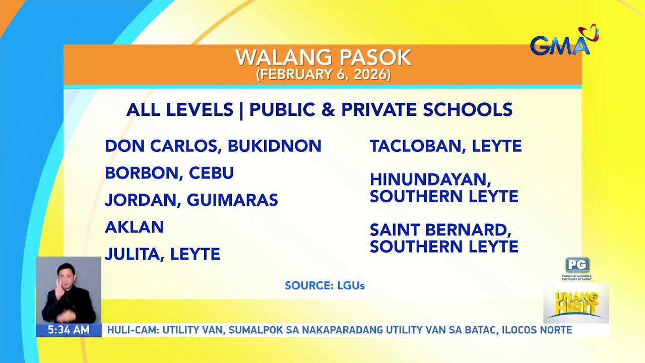 Walang pasok as of 5AM (February 6, 2026) | Unang Hirit