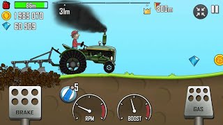 Hill climb racing - New tractor with plough in countryside gameplay screenshot 5