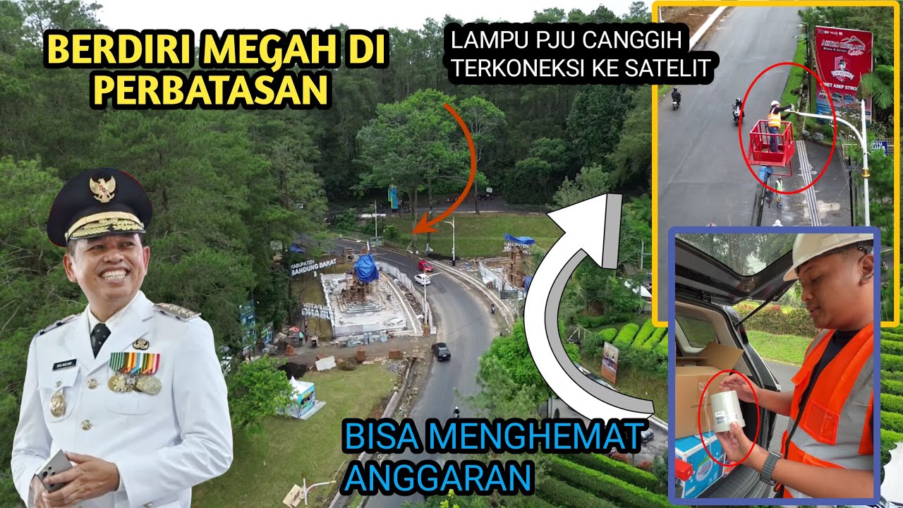 Terbaru‼️ KDM Hadirkan Ikon Megah Jawa Barat di Perbatasan, Lampu PJU Dipasang Satelit Pemantau