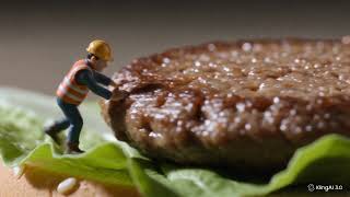 🍔 Tiny Workers Build a Giant Burger | Miniature World