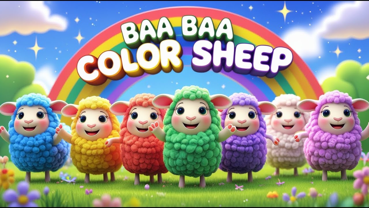 🎵Baa Baa Color Sheep🐑| Colors Song for Kids & Toddlers| Nursery Rhymes and Kids Songs 