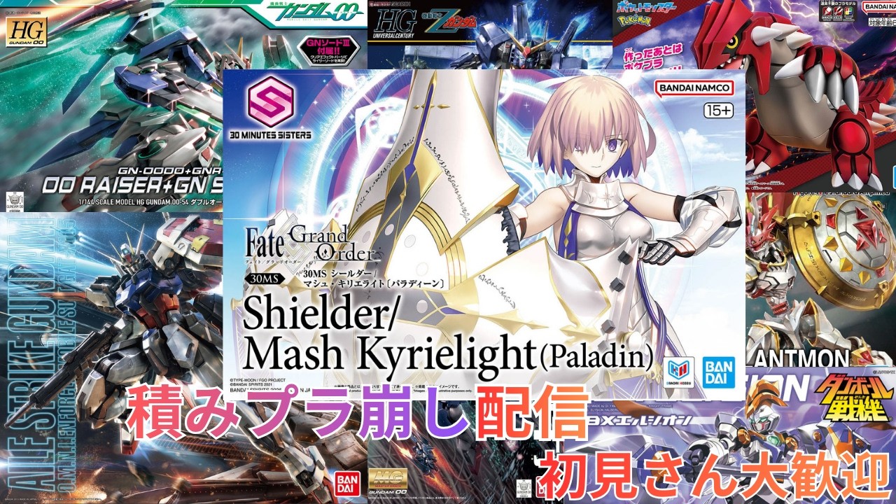 パチ組】初めてFGOシリーズ組んでいく！【30MS】【マシュ・キリエ