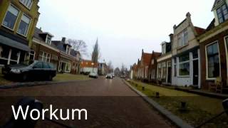 Workum to Makkum to Bolsward (misty) Half-Speed) .. GoPro .. Friesland Cycling Timelapse