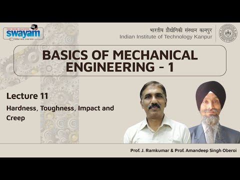 Lecture 11 : Hardness, Toughness, Impact and Creep