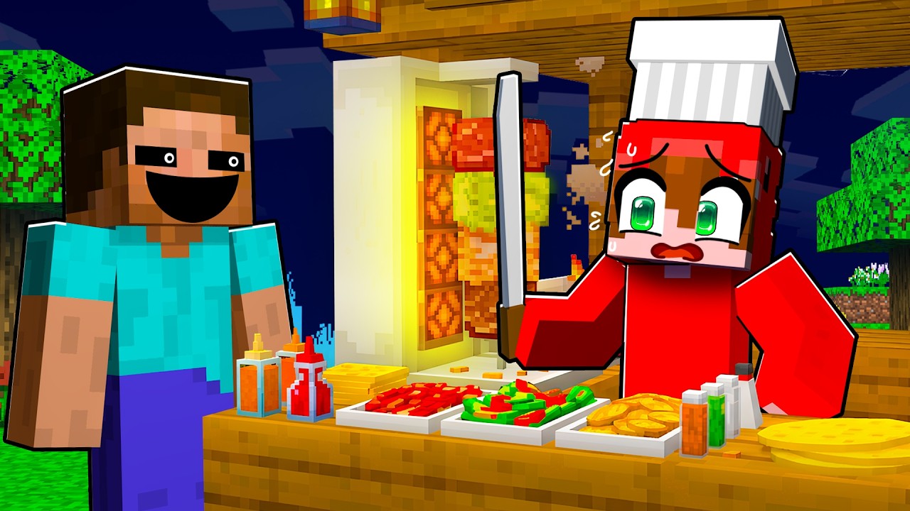 Abrí un Puesto de Comida Nocturna a las 3 AM en Minecraft!