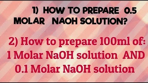 How to prepare Molar solutions// 0.5M , 0.1M AND 100ml of 1M and 0.1M NaOH solution// Chem Practical