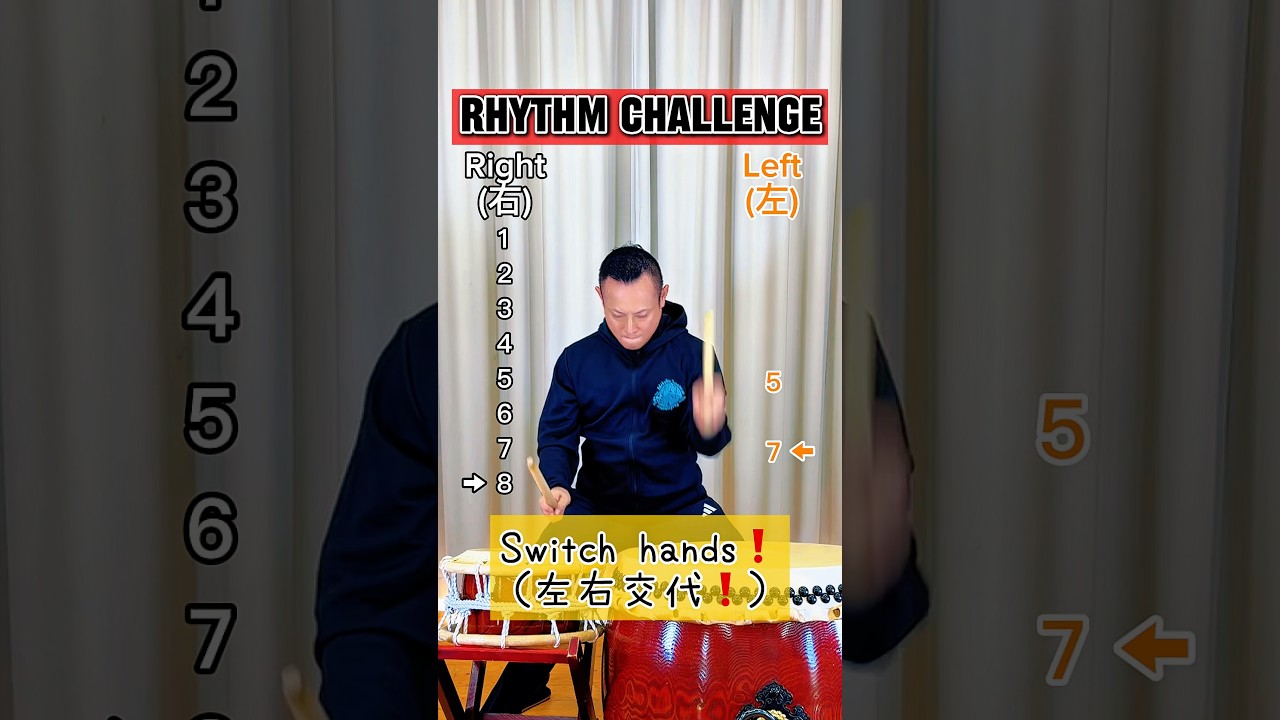 #rhythmchallenge リズムチャレンジ#Escalating 徐々に難しく#setbasic セット打ち基本#Japanesedrum 和太鼓#kotetsu 小鉄