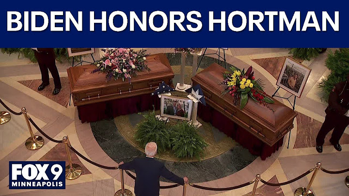 Former President Joe Biden pays respects to Hortman family