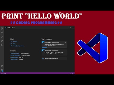 PRINT "HELLO WORLD" IN C PROGRAMMING | PRINT "HELLO WORLD" | PRINT HELLO WORLD IN VS CODE