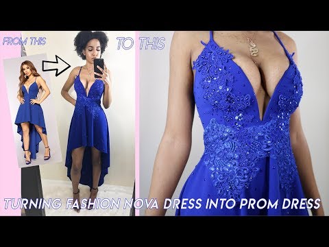 fashion nova dress made into prom dress