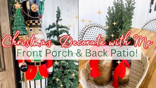 NEW HOME FRONT PORCH & BACK PATIO CHRISTMAS DECORATIONS!