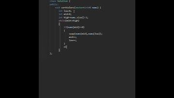 Dutch national flag problem which is used to sort 0-1-2 numbers #array #cpp #dsa
