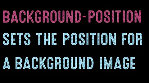 Designers Learn Code: Background Position