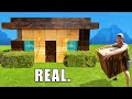 This Tiny House was Built with REAL Minecraft Blocks!