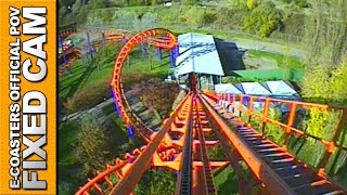 Comet Walygator - Roller Coaster Back View POV On Ride Hurricane Coaster Vekoma (Theme Park France) @RollerCoasterPOVandThemePark