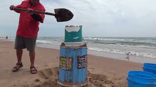 Sand Castle shaping with 2 simple tools #1  How to build a Great sand castle