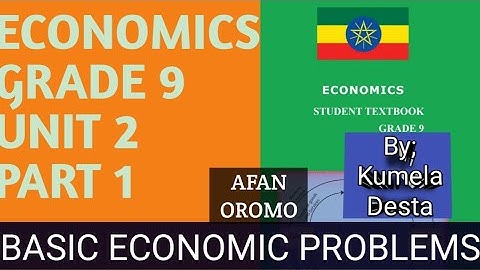 ECONOMICS GRADE 9 UNIT 2 PART 1:BASIC ECONOMIC PROBLEMS