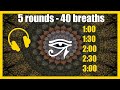 Respiration wim hof 5 tours  40 respirations avec la musique de gurison de la glande pinale