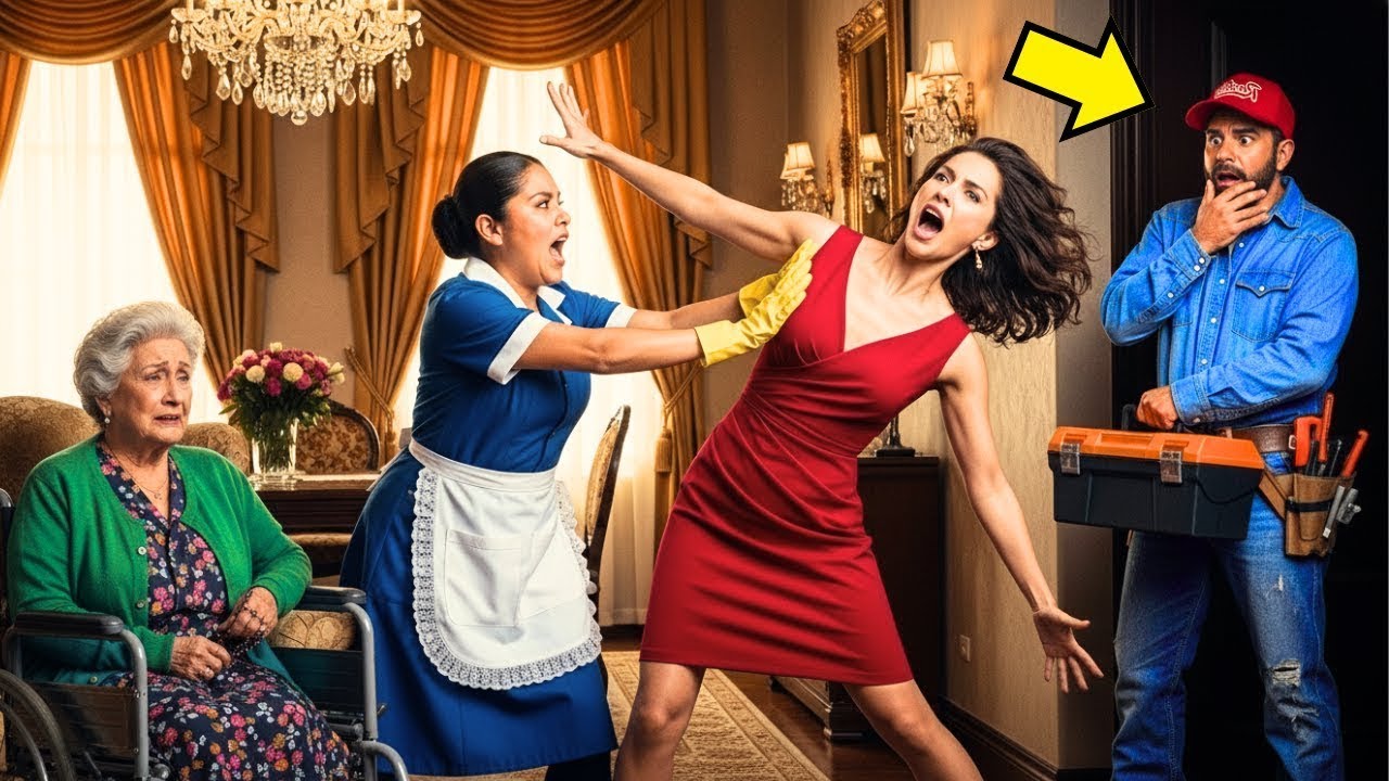 Magnate se disfrazó de jardinero y quedó en shock al ver la sirvienta anciana defendiendo su abuela