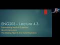 ENG203 Lecture 4.3 - Implicit Questions; Schematizing Arguments in Passages