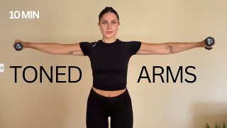 10 Min Toned Arms Workout At Home Dumbbells Only