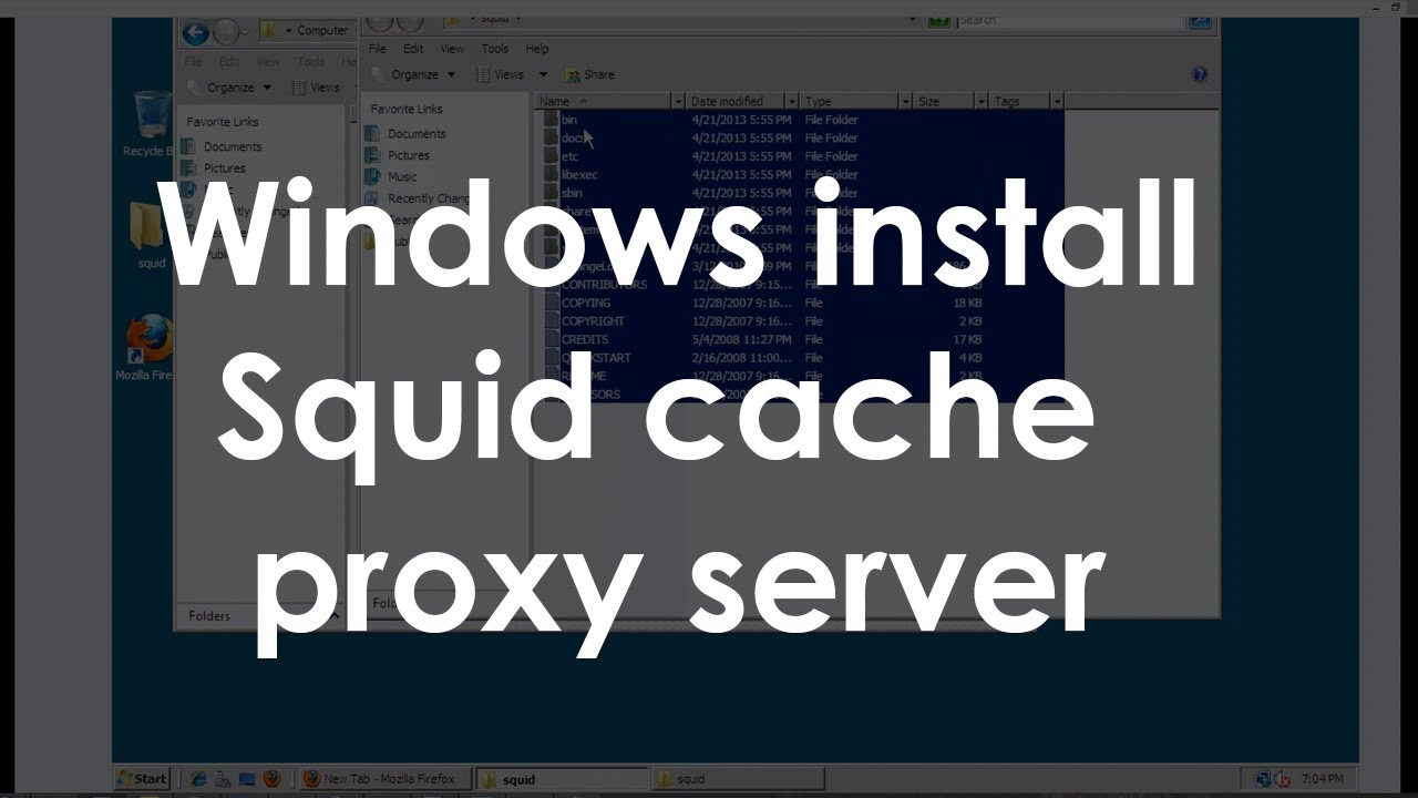 squid proxyserver konfiguration i Windows webbserver 2008