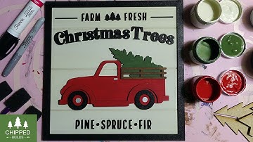 DIY Farm Fresh Christmas Trees Sign || Glowforge Video
